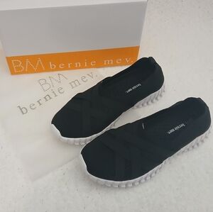 BERNIE MEV. Dawa Slip On Almond Toe Sneakers Black 10 (41) Brand New in Box!